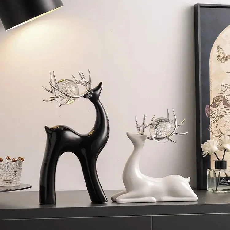 高档装饰客厅电视柜装饰品轻奢客厅展示柜摆件摆件陶瓷网红小摆件