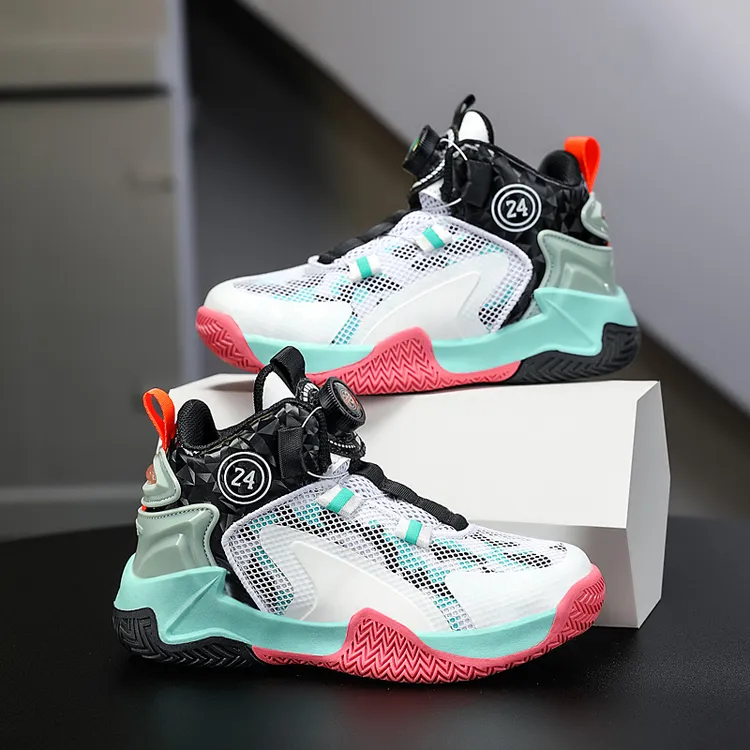 断码李宁征荣男童鞋子夏季新款儿童篮球鞋网面运动鞋中大童男孩旋