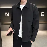 【工装翻领纯色外套】秋季新款防风休闲帅气百搭夹克-7M839