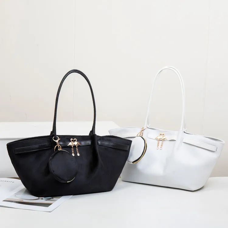 新款大容量托特包单肩包时尚百搭简约通勤韩版大包包小众纯色女包