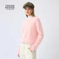 *TeenieWeenie小熊女毛针织衫25宽松舒适圆领提花毛衣TTKW254TC3E