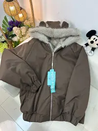 Y07区9895深咖色 棉服厚款立领纯色100休闲风