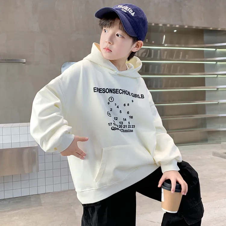 儿童装男童春装连帽卫衣2025新款春秋款中大童男孩春季洋气上衣潮