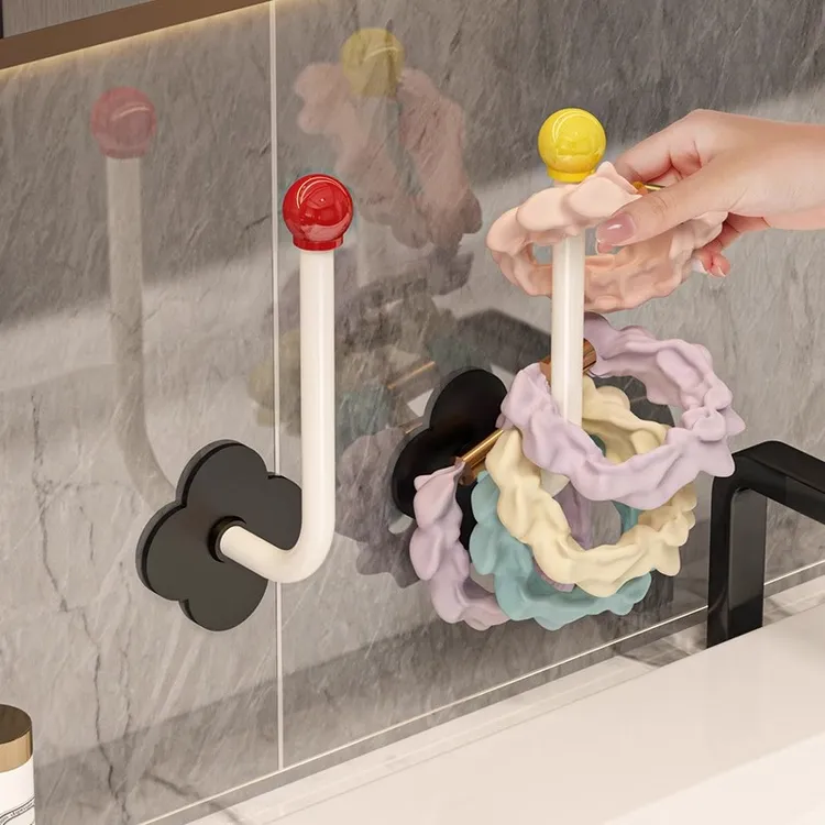 卫生间发圈发箍发绳收纳架墙上壁挂首饰发饰发夹皮筋头绳挂钩