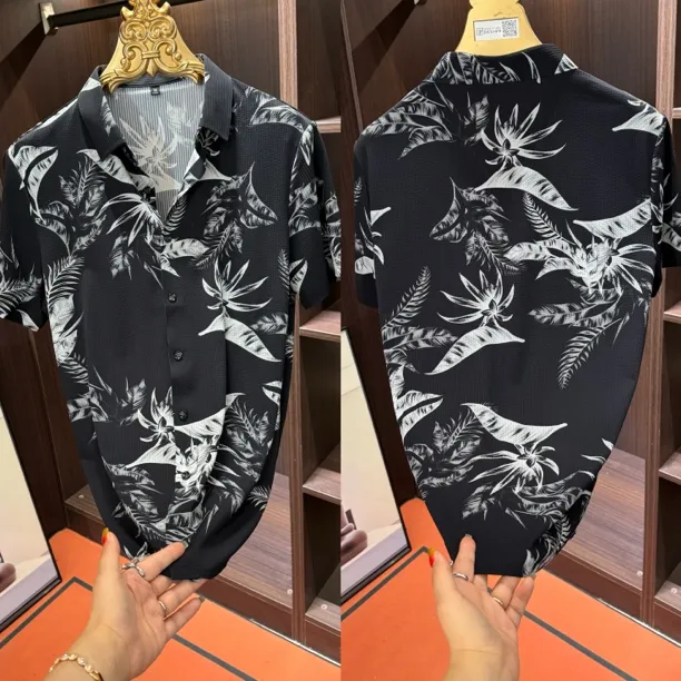 「星漓轻奢出品」2119/XINGLI/2025/高端欧货短袖翻领印花衬衫