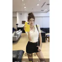 XIAOXIN【少女秘事】夏季纯欲辣妹性感V领T恤上衣LWJ25B2T1715