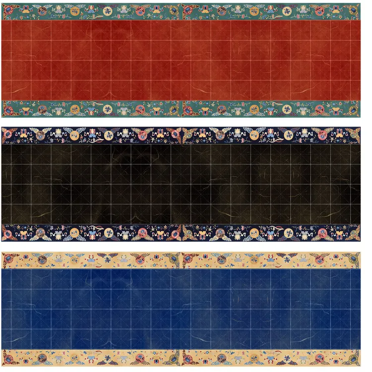 【徽书阁·瑞纹三色笺】升级纳米二十米特制宣纸长卷半生熟