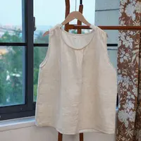 【棉麻背心】25新款女款-棉麻背心上衣吊带吸汗透气夏天凉快百搭
