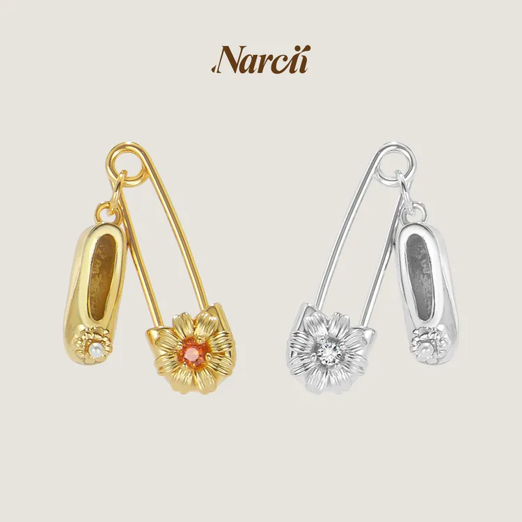  【yoyo推荐】NARCII 铜合金耳饰步履小诗耳钉个性小众耳环高级感