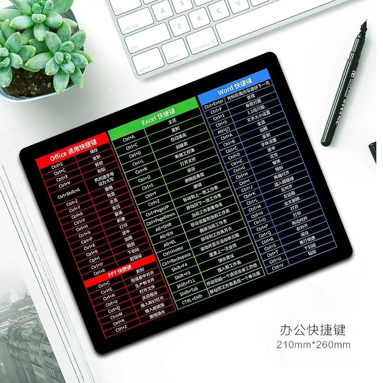 鼠标垫快捷键大全鼠标垫小号家用办公2025电竞游戏防滑桌面垫子