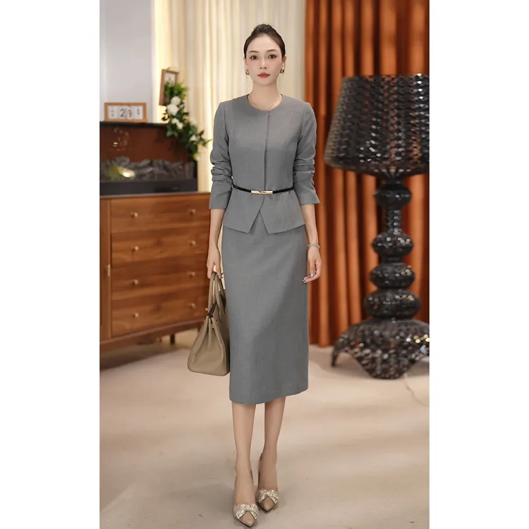 2025早秋新款长袖套装女气质优雅显瘦高级时尚通勤套装穿搭PX3376