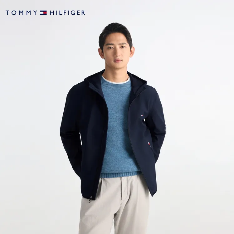 【植绒软壳夹克】Tommy出走都市25秋男防水外套抓毛连帽夹克5151