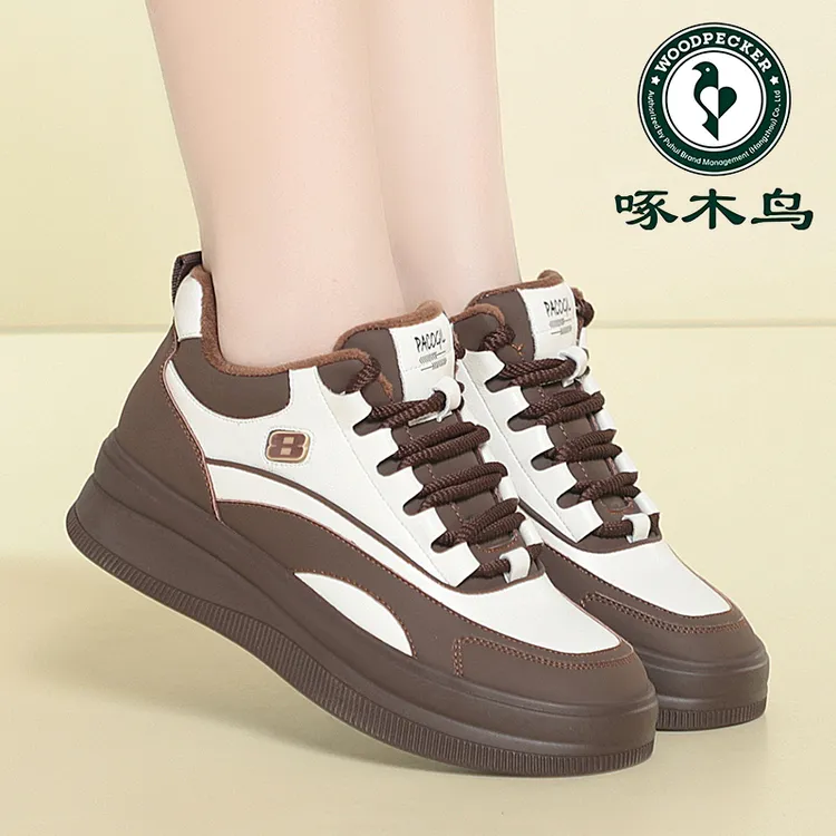 松糕厚底老爹鞋女款百搭2025新款秋冬季女鞋加绒保暖运动休闲鞋子