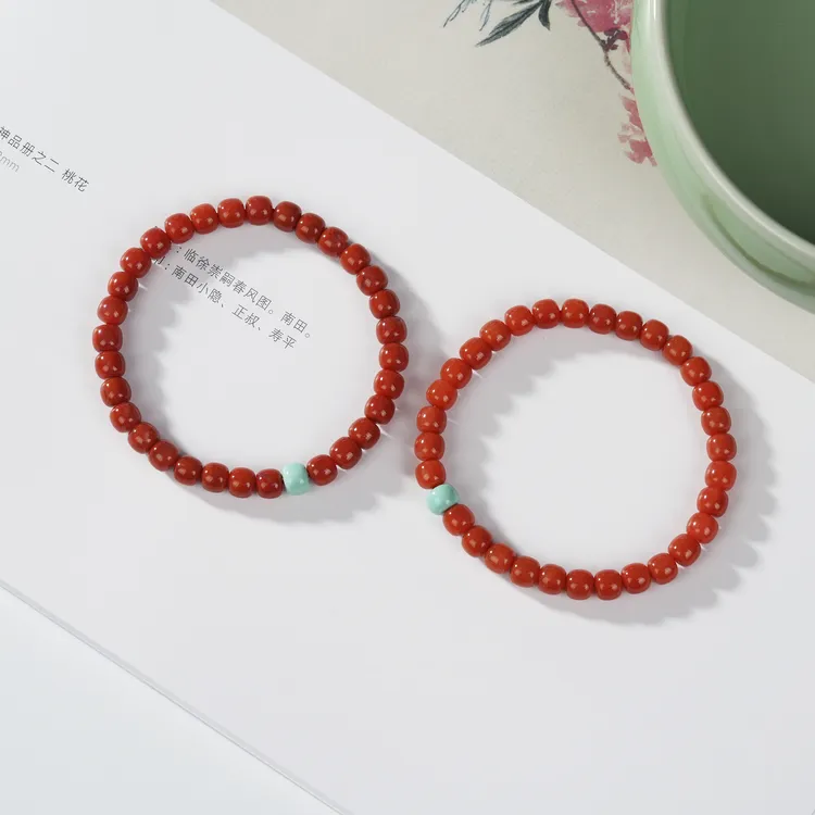 【云上叙】南红老型DIY手串-多样性发其一-5×6mm-V88401-M（甄选）