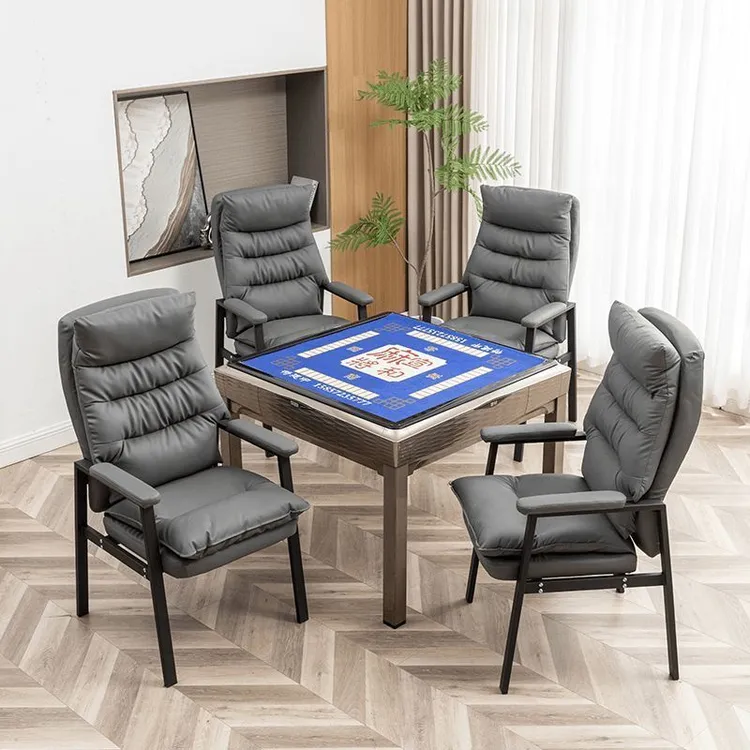 软包麻将椅棋牌室专用椅麻将机桌椅子舒适久坐护腰椅轻奢猫抓皮椅
