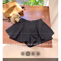 ｛千金感｝秋冬加厚显瘦一粒扣 裤裙 伞裙裤裙