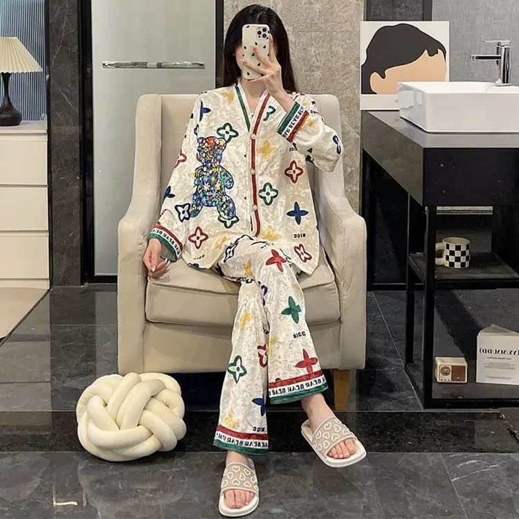 高级奢华金丝绒睡衣女款秋冬套装秋季加厚海岛绒睡衣女款爆款新款