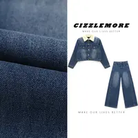 【告白诗】冬美式复古牛仔短款外套高级感小个牛仔阔腿裤两件套女