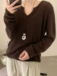 秋季常规款长袖春季韩系甜美针织开衫V领女毛针织衫