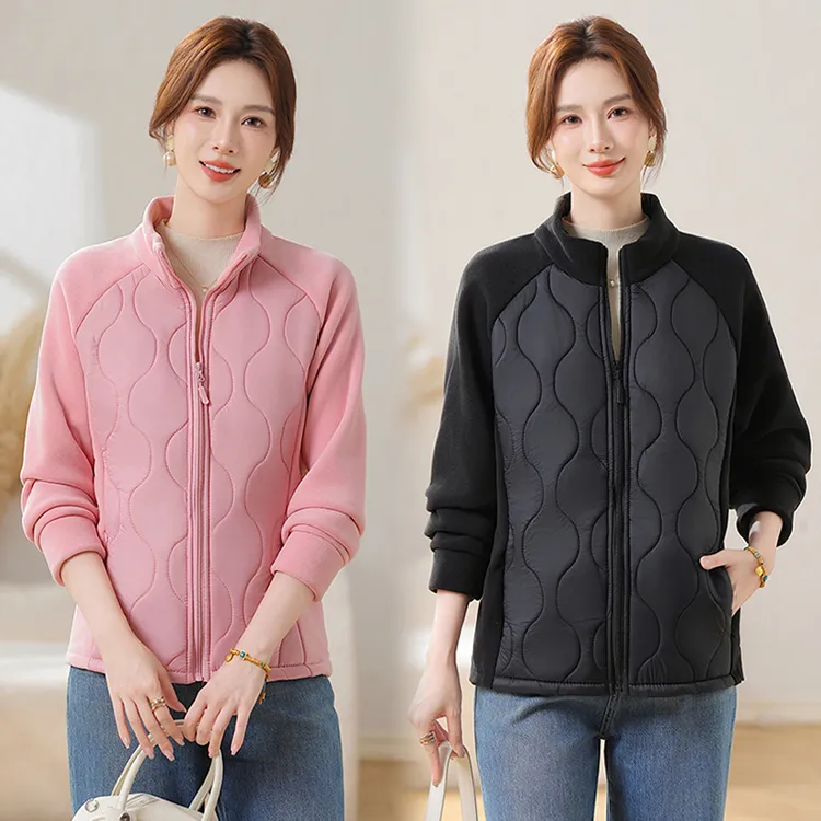 2025秋冬爆款拉链内搭高级洋气加厚大码外套修身显瘦内穿外穿外套