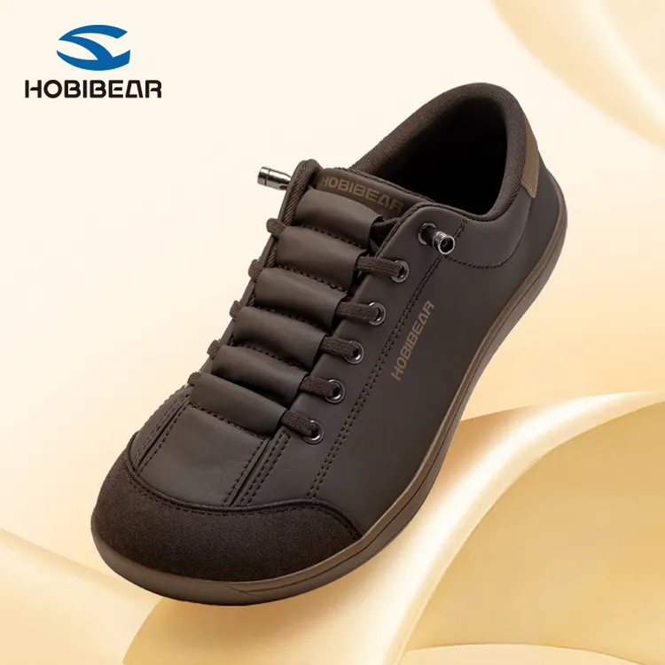 HOBIBEAR宽楦鞋一脚蹬2025秋冬新款情侣时尚休闲百搭大头宽头男鞋