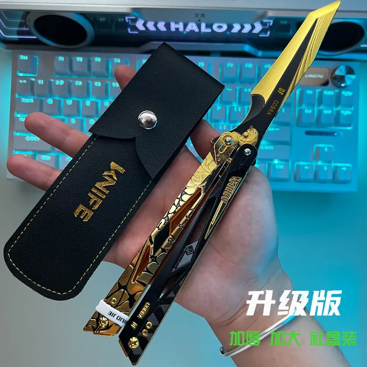 三角洲行动影锋蝴蝶刀可折叠合金精工版怜悯之刃全金属玩具模型