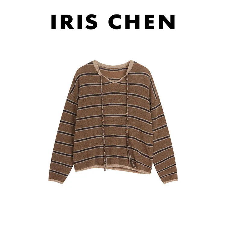 IRIS CHEN 部落 2025秋冬“天丝羊绒”羊毛羊驼毛休闲针织衫25SY858