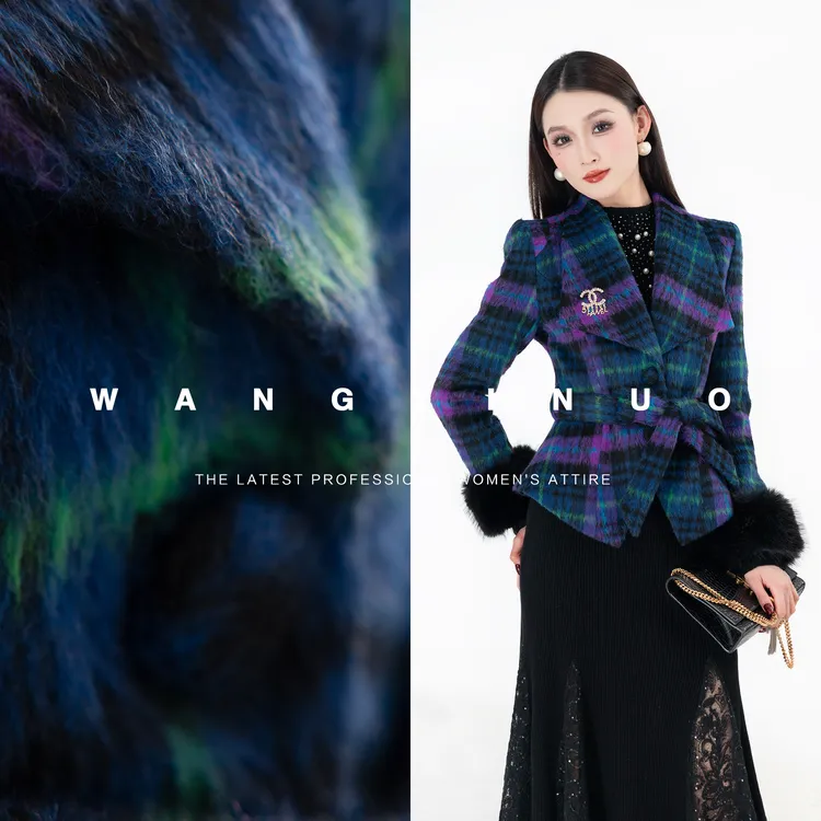 定制·依诺【人生限定】2025冬季款设计时尚拼接保暖加棉呢子外套