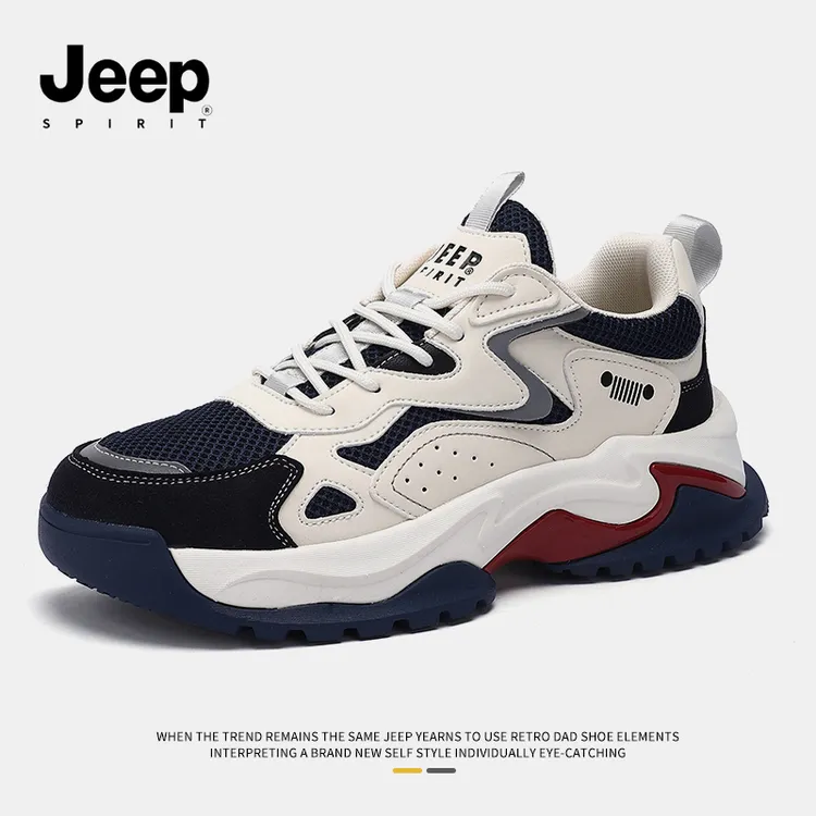 JEEPSPIRIT吉普男鞋【夏季新款】男鞋低帮老爹鞋户外休闲运动鞋