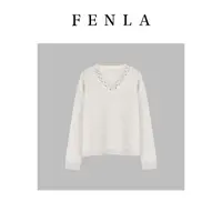 【惠姐私服】法式亮片V领针织衫气质显瘦百搭毛衣上衣 85529