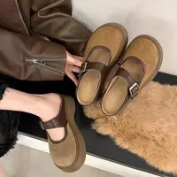 秋休闲款法式拖鞋女新款配裙子包头薄肯拖鞋A26