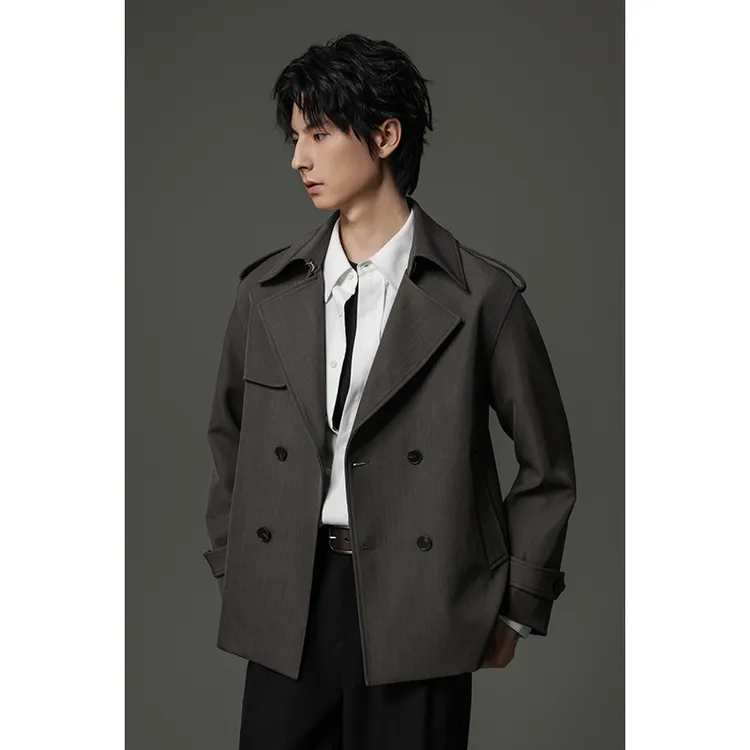 新品上新多款式风衣~男士中长款宽松翻领短款春秋百搭男休闲外套