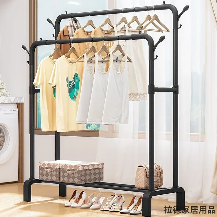 落地晾衣架挂衣架室内家用挂衣落地式小型宿舍