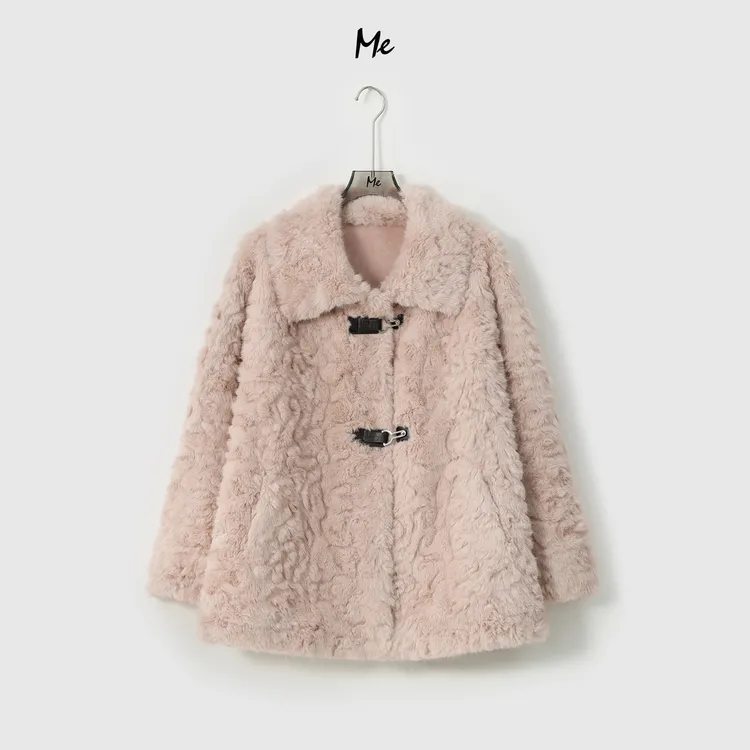 ME【名场面】TEDDY卷毛奢牌感显瘦百搭时尚保暖毛毛外套MESA4446