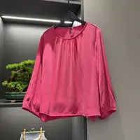 中式上衣复古传统改良秋季霜感女装素色宽松气质上衣6678
