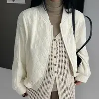 轻薄棉衣外套女休闲短款显瘦菱形格棉服
