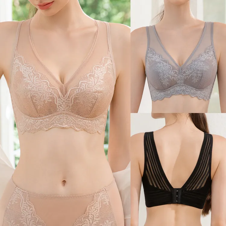 【芳华】25外贸新款超薄兔耳杯文胸速干调整型大胸显小文胸09