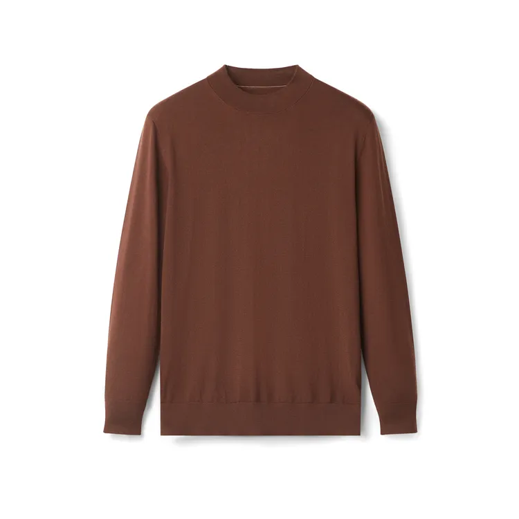 【100%山羊绒】15.5微米 秋冬精纺男圆领百搭羊绒衫6866