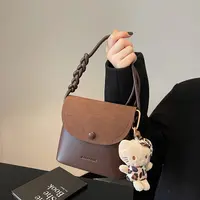 【kitty挂件小方包】小众设计款复古美拉德时尚百搭单肩包F99