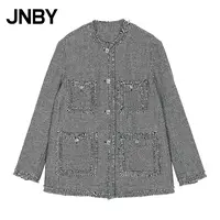 【商场同款】JNBY/江南布衣25冬新品夹克外套绵羊毛直筒5P061560H