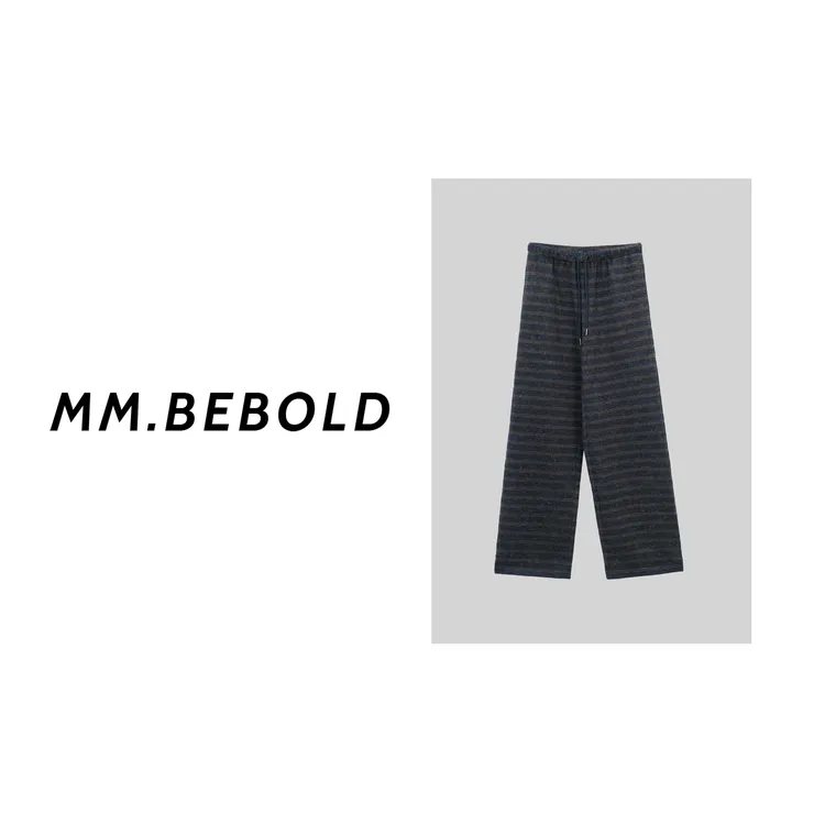 【妙姐精选】凡高 松弛感条纹抽绳休闲裤LZ11617