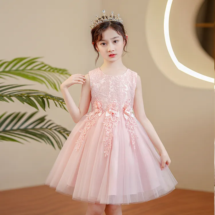 新品巴拉巴拉女童生日公主裙夏季连衣裙小女孩主持花童婚礼儿童六