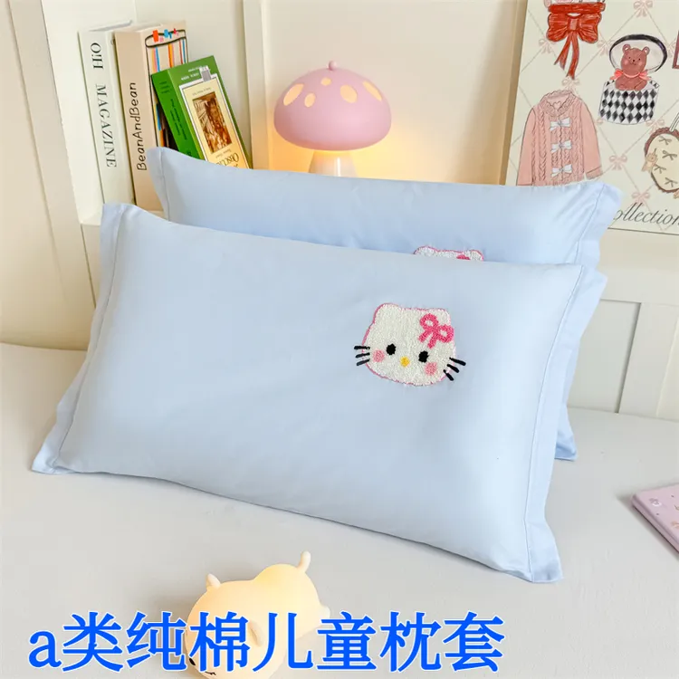 a类纯棉儿童枕套30x50一对25x幼儿园专用小号宝宝枕头套40x60全棉