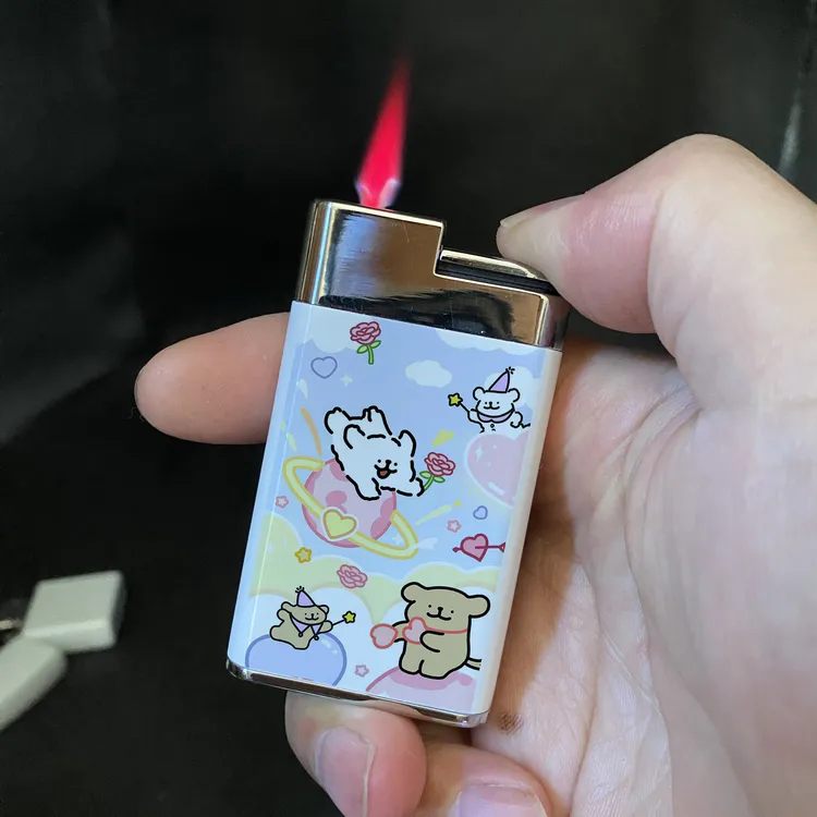 可爱狗狗图案充气打火机女生专用款轻奢ins