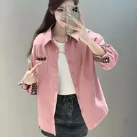 1108秋季女士宽松韩版设计感牛仔衬衫外套新款百搭休闲上衣