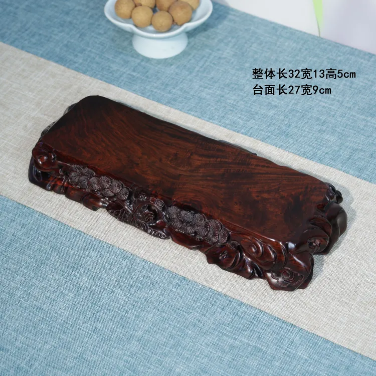 大红酸枝交趾黄檀整料雕刻随形树根底座根雕