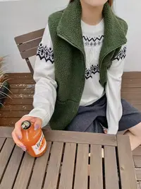 FUJIA STYLE新款时尚百搭简约气质休闲立领马夹MJ88606