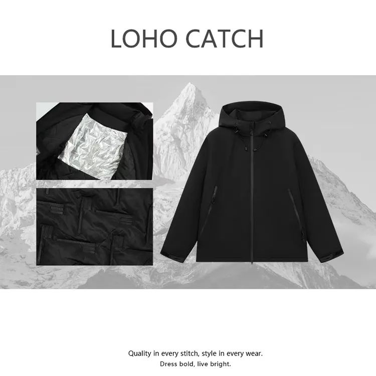 【礼盒装】羽绒羊毛白金蓄热五防高密冲锋服情侣款Y5