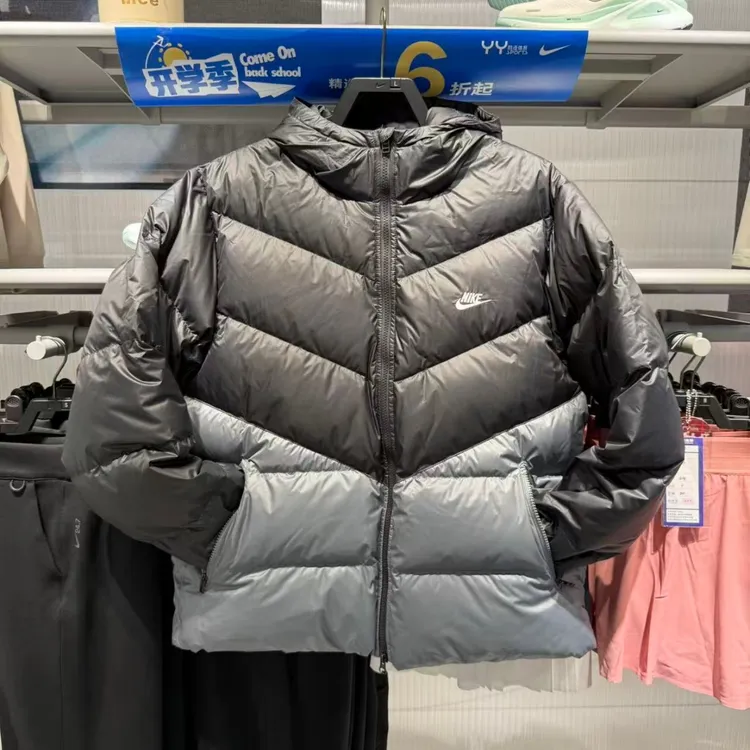 NIKE耐克男25冬季新款时尚运动休闲保暖棉衣连帽羽绒服外套HQ7791