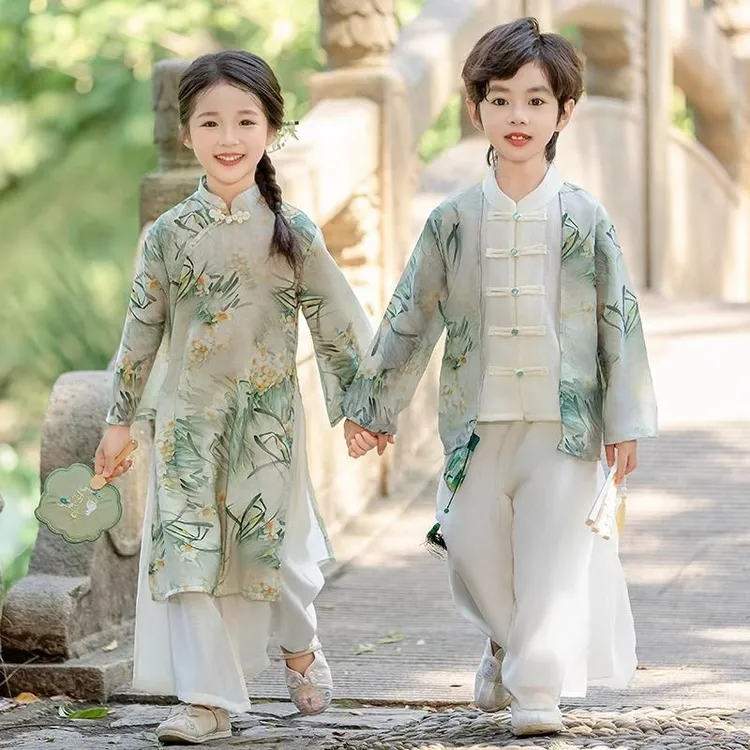 儿童汉服演出服男童女童幼儿园园服古装国学民族服装新中式中国风